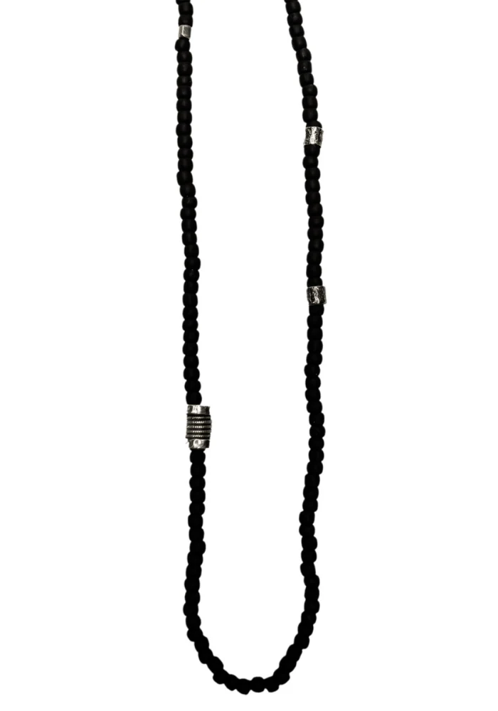 Collier Ou Bracelet Mini Turn 4 Tours Noir Homme