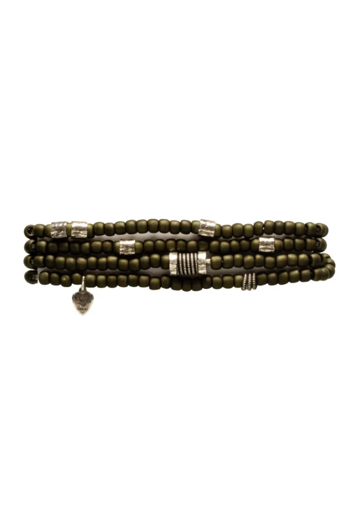 Collier Ou Bracelet Mini Turn 4 Tours Kaki Homme