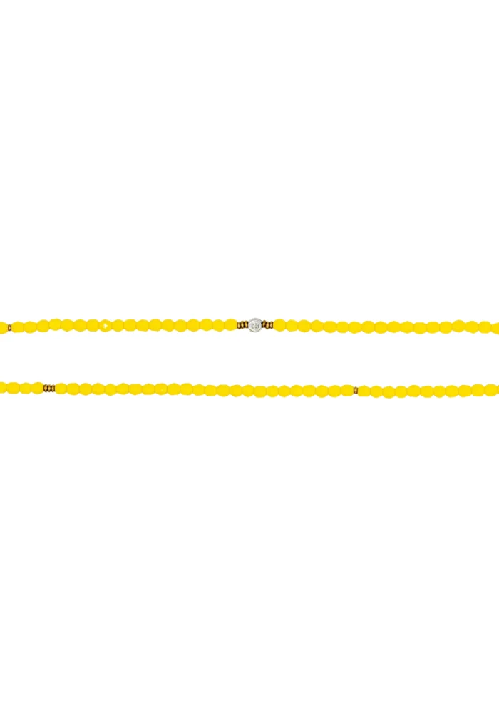 Bracelet 6 Tours Ou Sautoir Anne Jaune Néon
