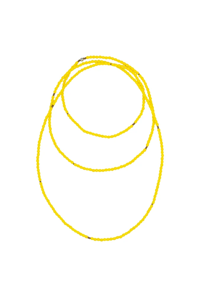 Bracelet 6 Tours Ou Sautoir Anne Jaune Néon