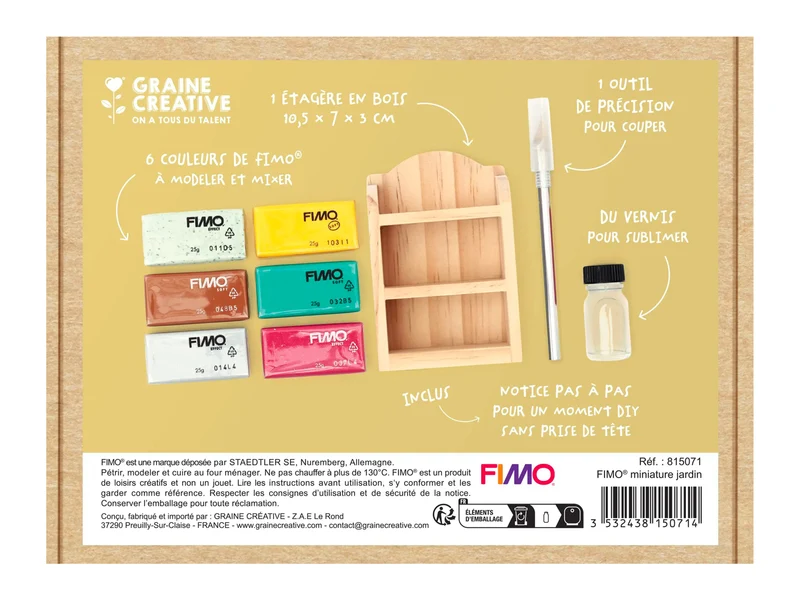 Coffret Fimo Miniatures Jardin - Graine Créative