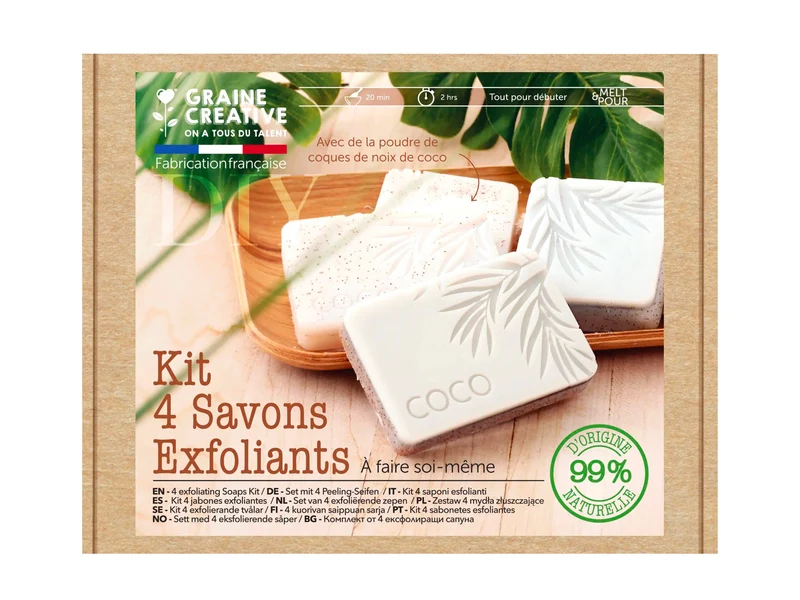 Kit Diy Savons Exfoliant Noix De Coco
