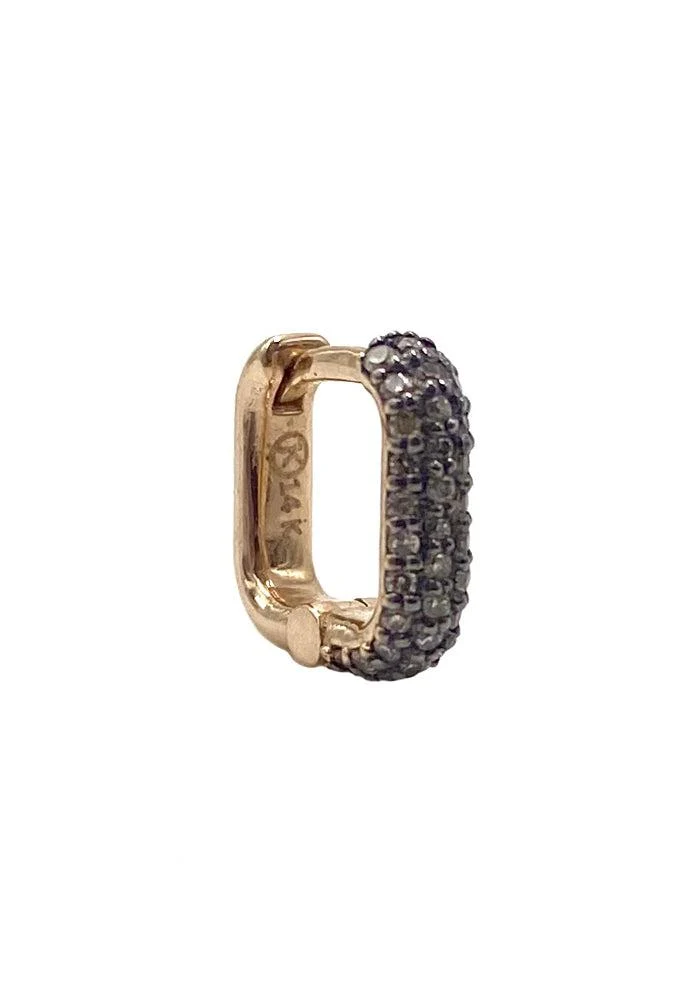 Créole Carrée Pavée Diamants Champagne