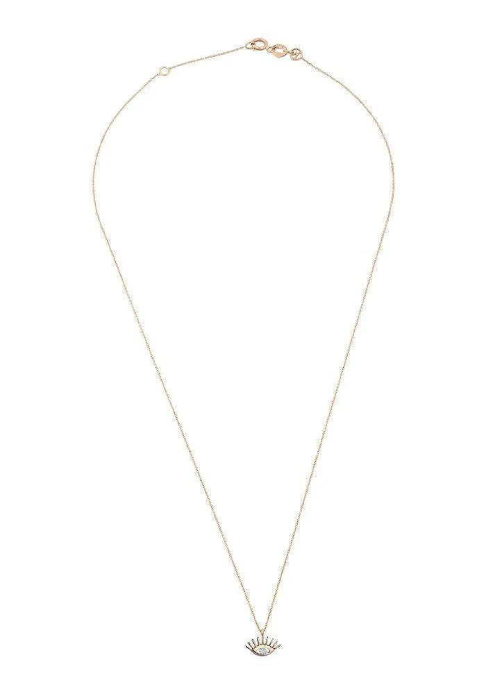 Collier Evil Eye Slim Chain Or Rose