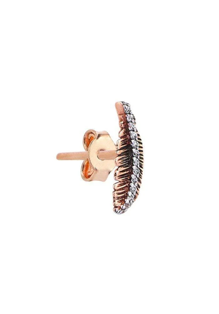 Boucle D'Oreille Plume Mini Feather Stud