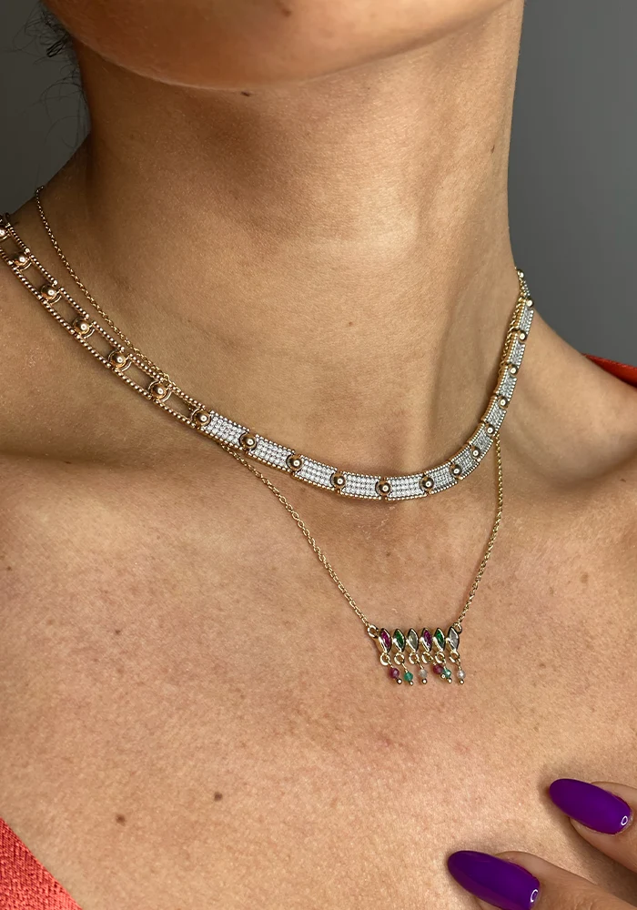 Collier Beads 3 Row