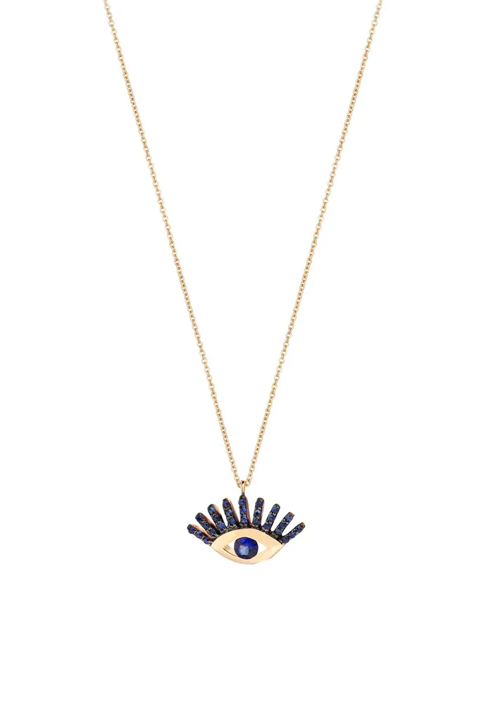 Collier Maxi Evil Eye Saphir