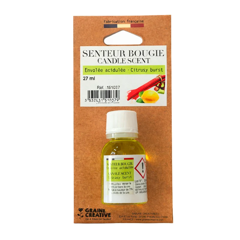 Senteur / fragrance pour bougie envolée Acidulée - 27 ml
