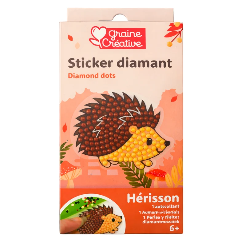 Kit diamant mosaïque sticker hérisson - Graine Créative