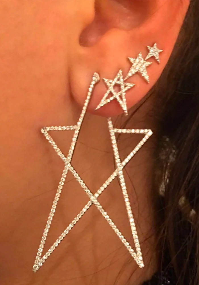 Boucle D'Oreille Mini Pavé Struck Star