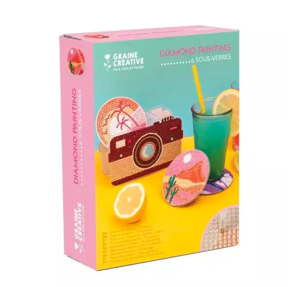 Kit 6 sous-verres à strasser - Graine Créative