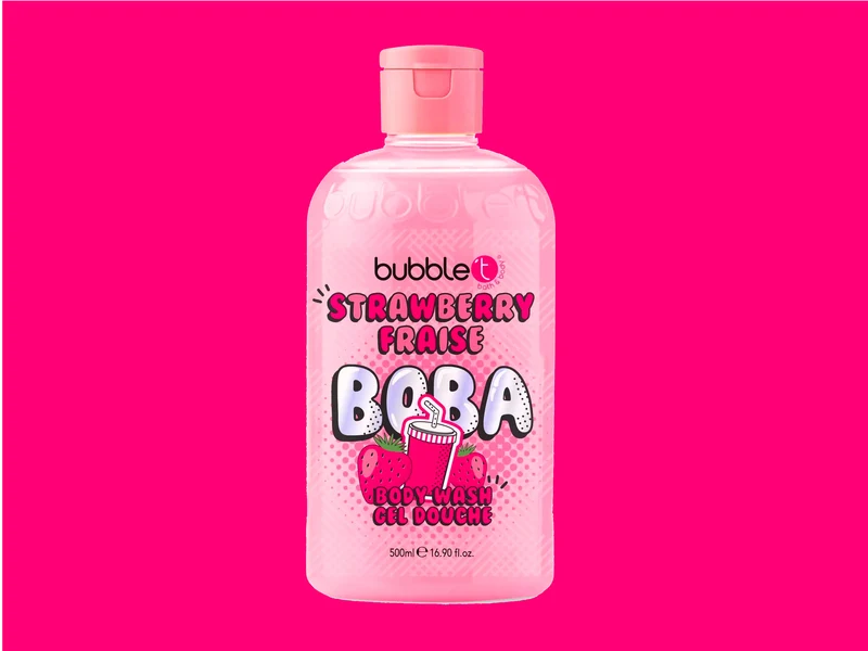 Gel Douche Thé Boba à la Fraise (500ml) - Bubble T Cosmetics
