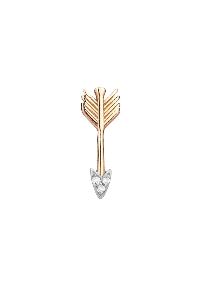 Boucle D'Oreille Midi Arrow 3 Diamants Blancs