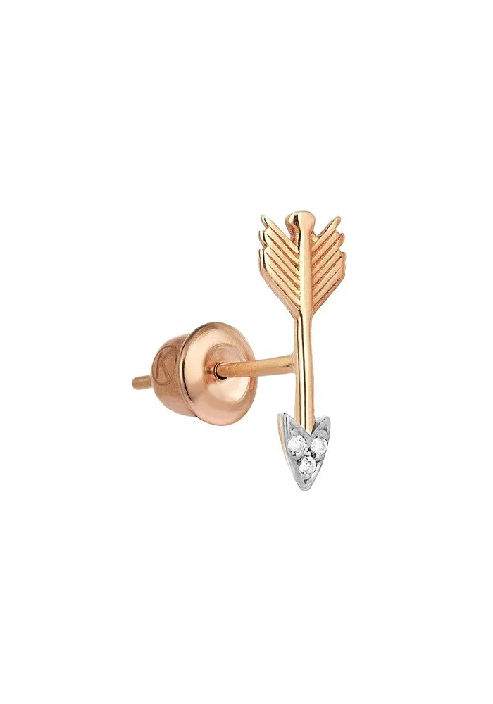 Boucle D'Oreille Midi Arrow 3 Diamants Blancs