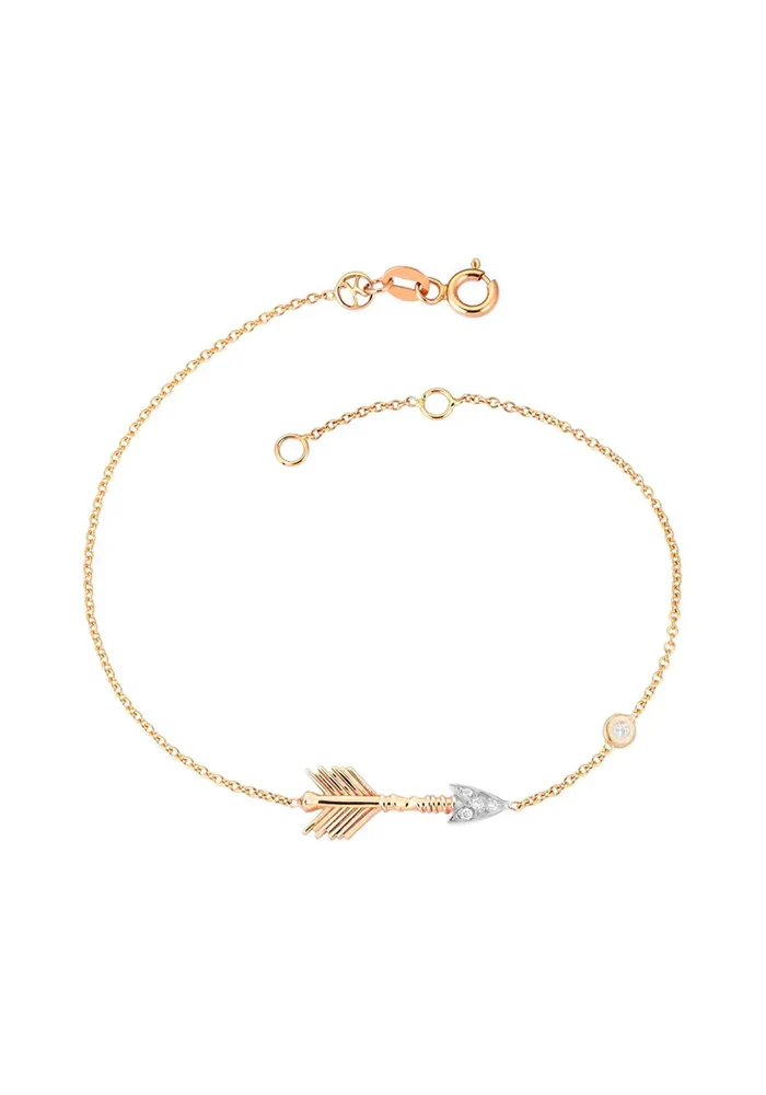 Bracelet Solitaire Arrow Diamants Blancs