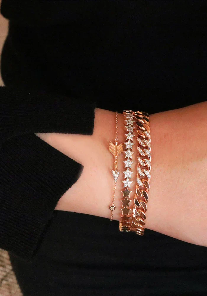 Bracelet Solitaire Arrow Diamants Blancs