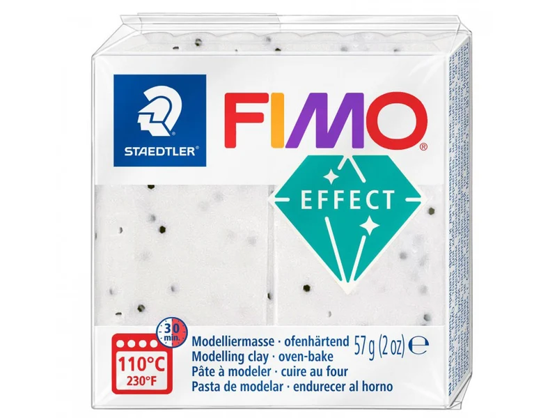 Pâte Fimo Effect pierre granite blanche 57g