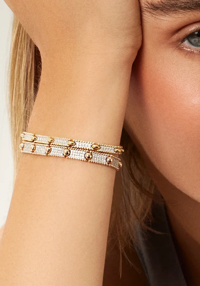 Bracelet Skinny Beads Blanc