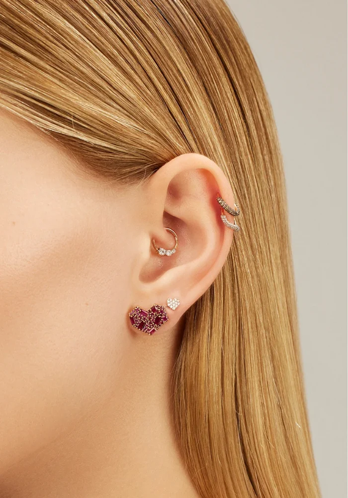 Piercing Ripple Mini Hoop