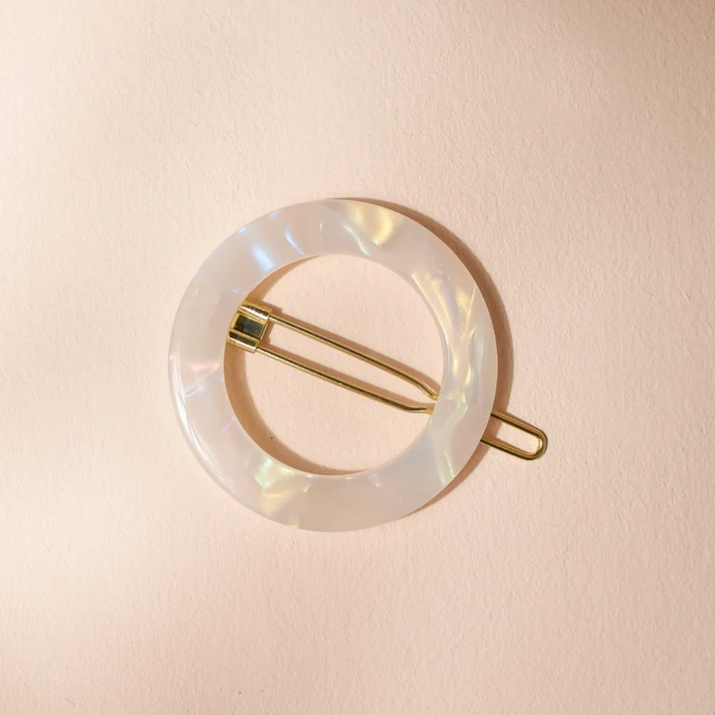 Barrette Ronde Nacre - Bachca