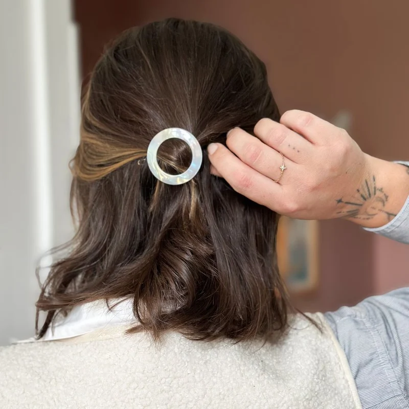 Barrette Ronde Nacre - Bachca