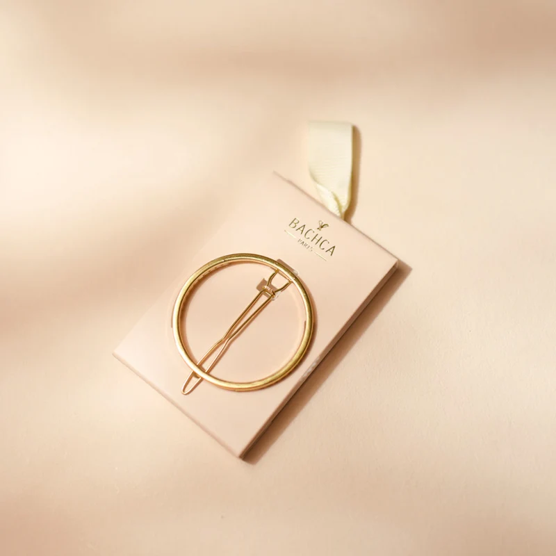 Barrette Ronde Dorée - Bachca