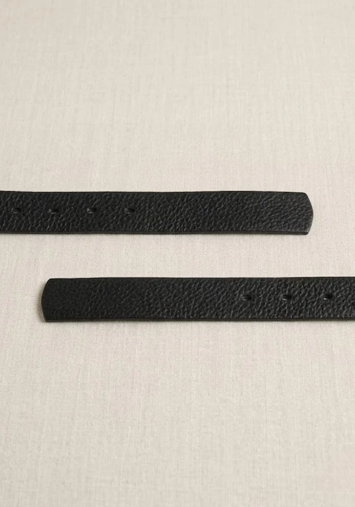 Tige De Ceinture En Cuir Preto 25mm Noir