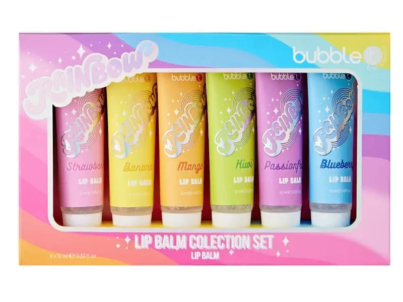 Ensemble baumes à lèvres 6 saveurs arc-en-ciel - Bubble T