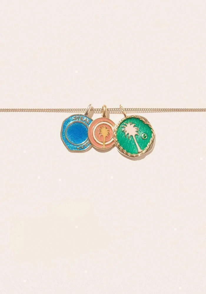 Pendentif Hydra En Argent Et Résine Bleue