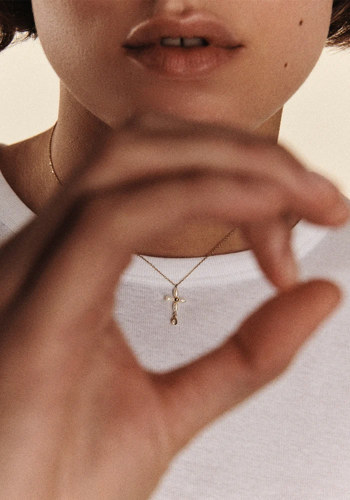 Collier Palerme White Pearl