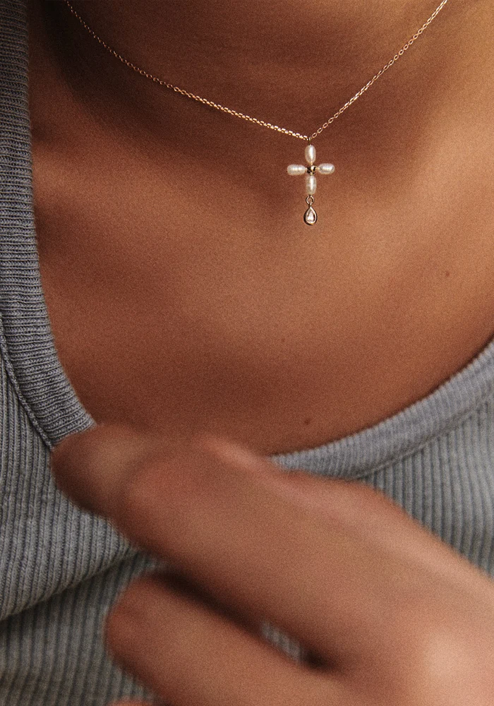 Collier Palerme White Pearl