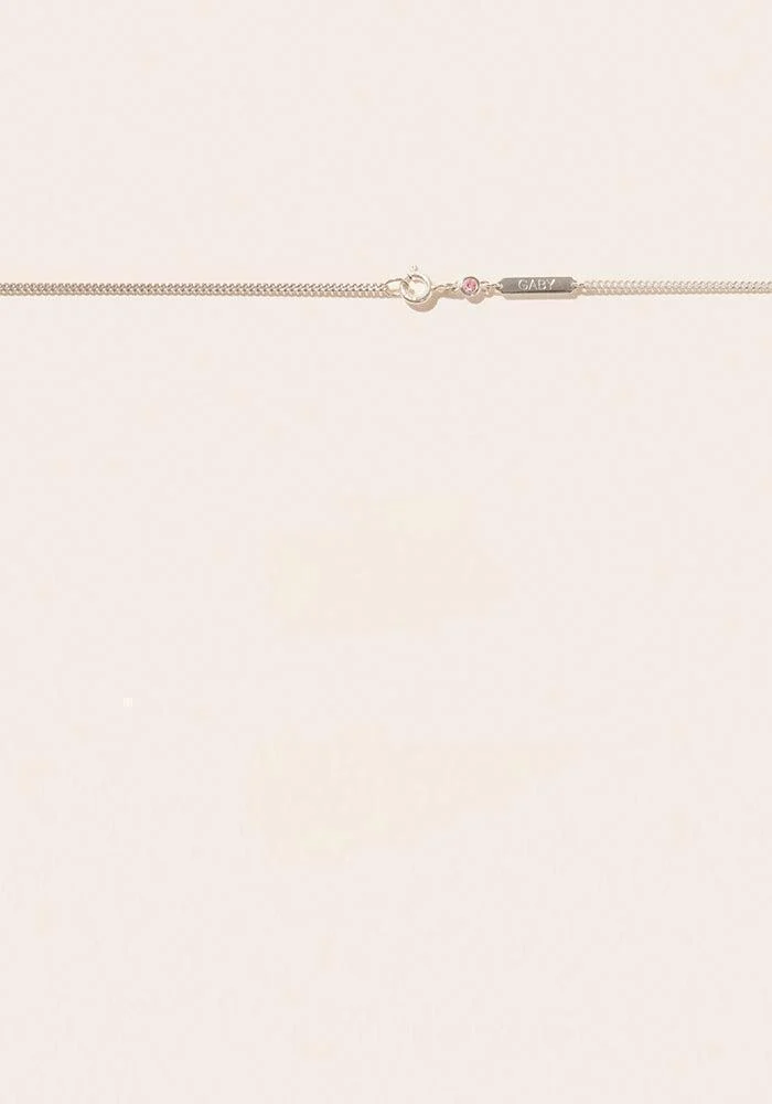 Collier June En Argent Et Saphir Rose