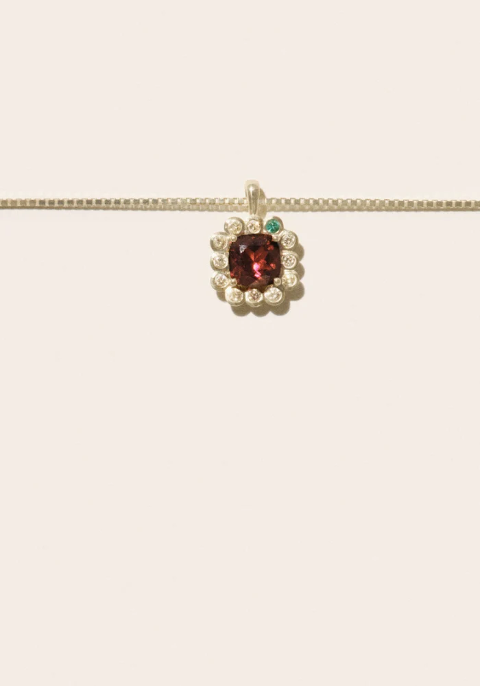 Collier Robin Grenat
