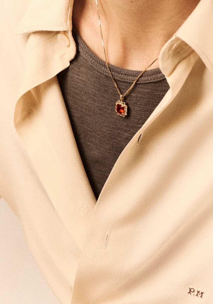 Collier Robin Grenat