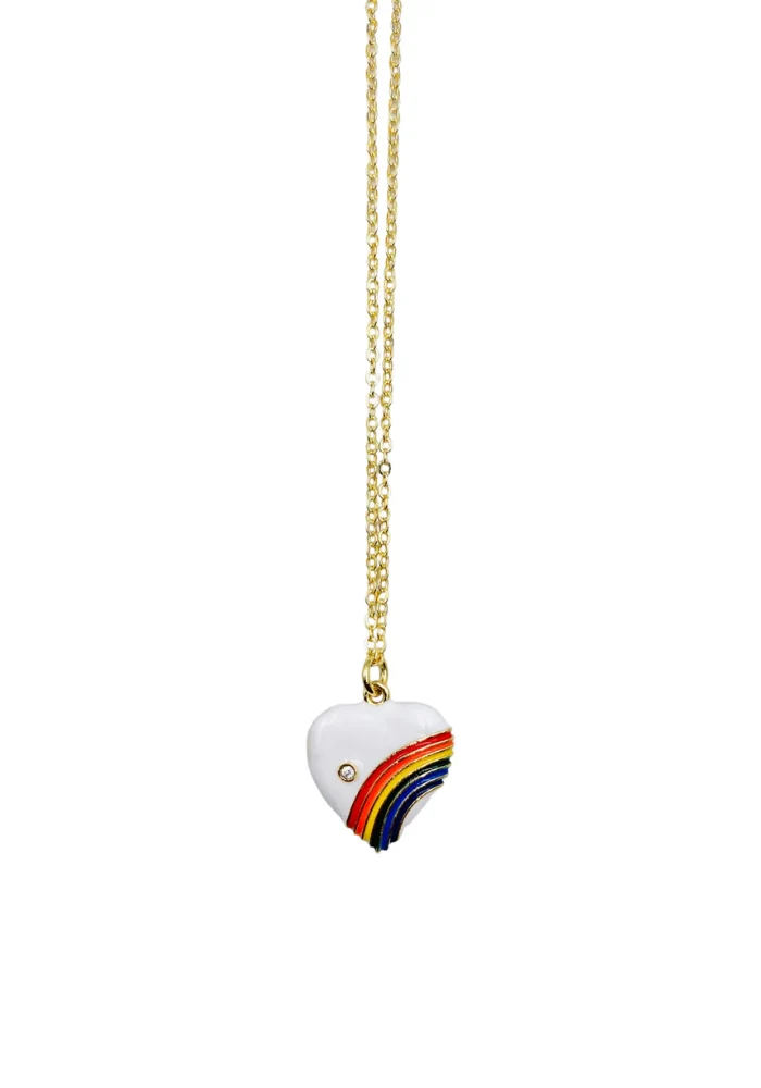 Collier Heart Love Blanc