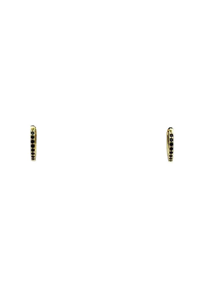 Boucles D'Oreilles Tara Doré Noir