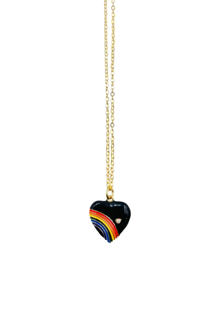 Collier Heart Love Noir