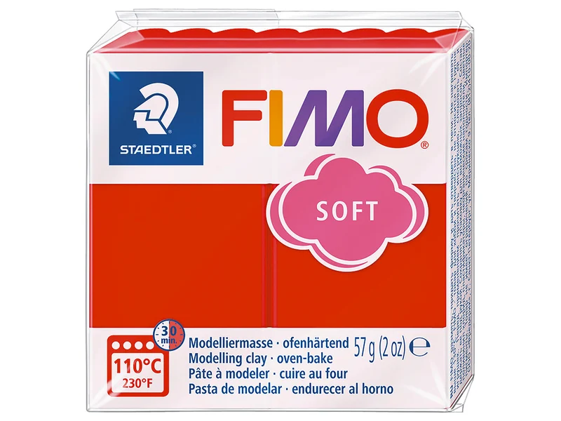 Pâte Fimo Soft rouge Noël