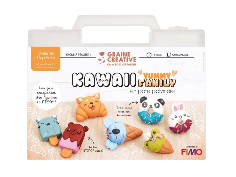 Mallette Kawaii Yummy family pâte FIMO