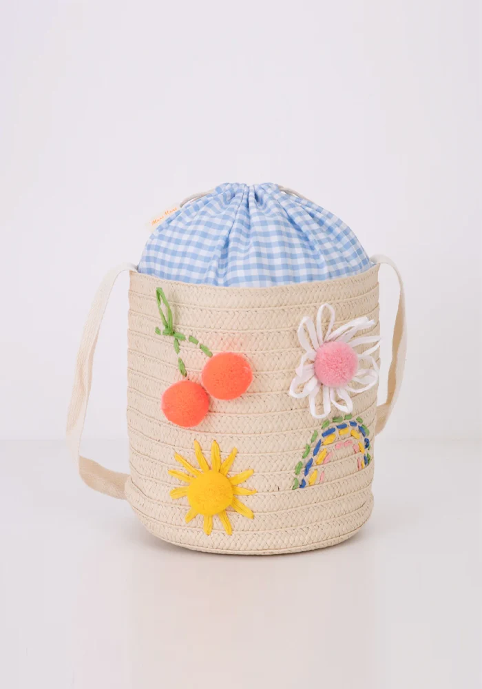 Sac En Raphia Brodé