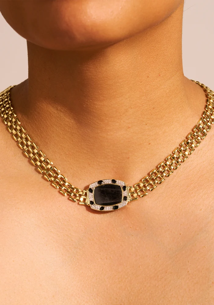 Collier Ranee Onyx Texturée