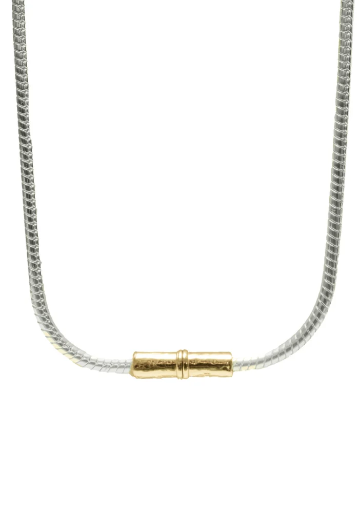 Collier Chaîne Serpent Argenté Doré