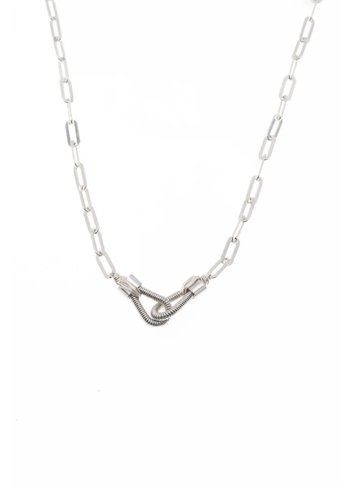 Collier You And Me Argent