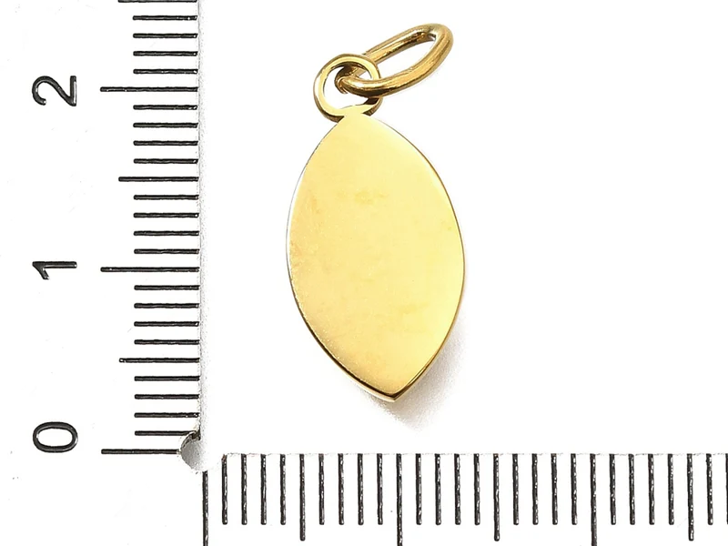 Pendentif œil en acier inoxydable 304 doré à l’or fin