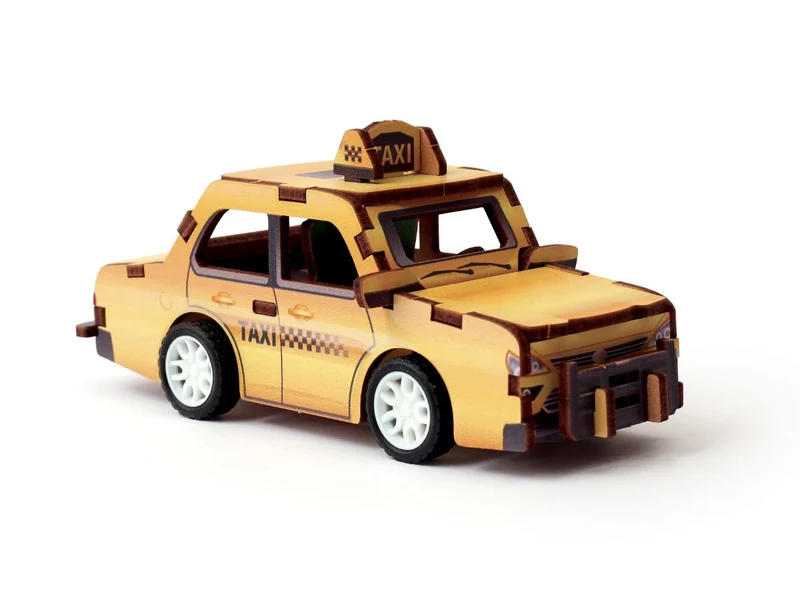 Maquette 3D Bois - Taxi