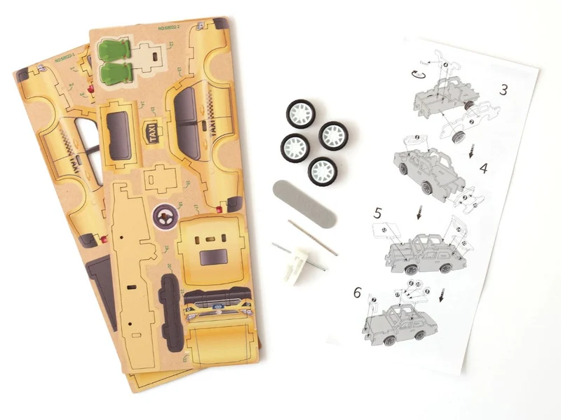 Maquette 3D Bois - Taxi