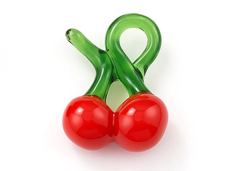 Pendentif cerise en verre