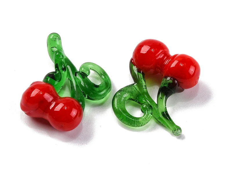 Pendentif cerise en verre