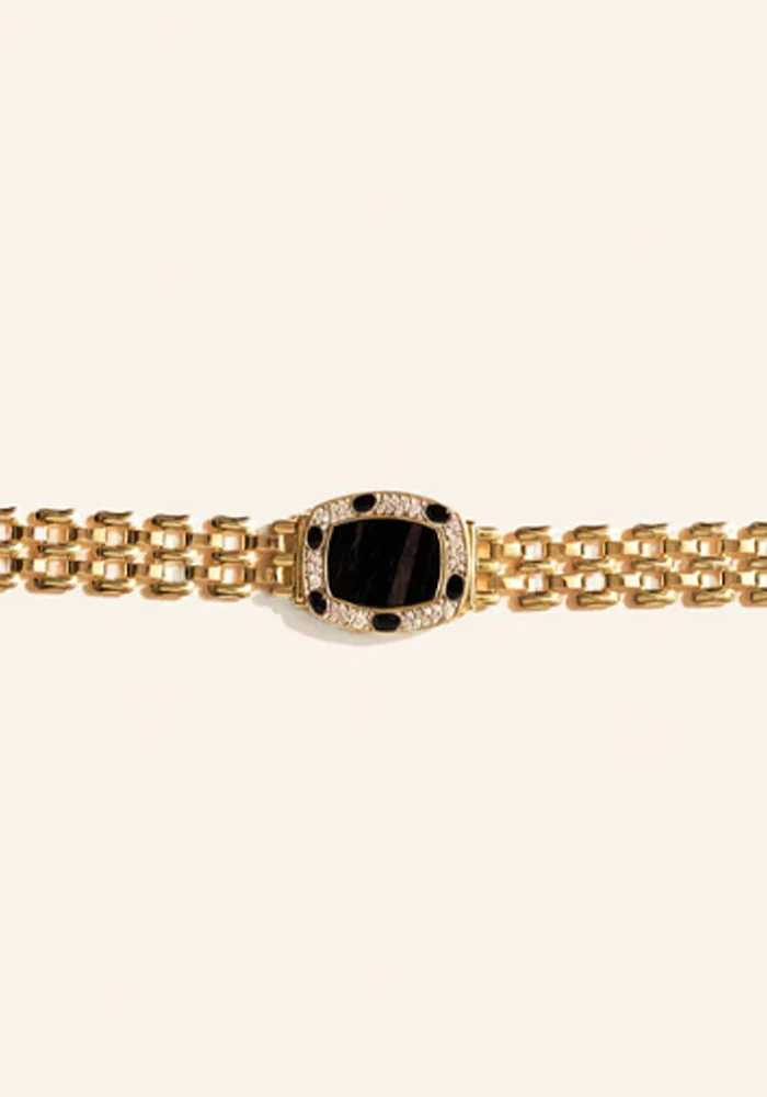 Bracelet Ranee Onyx Texturée