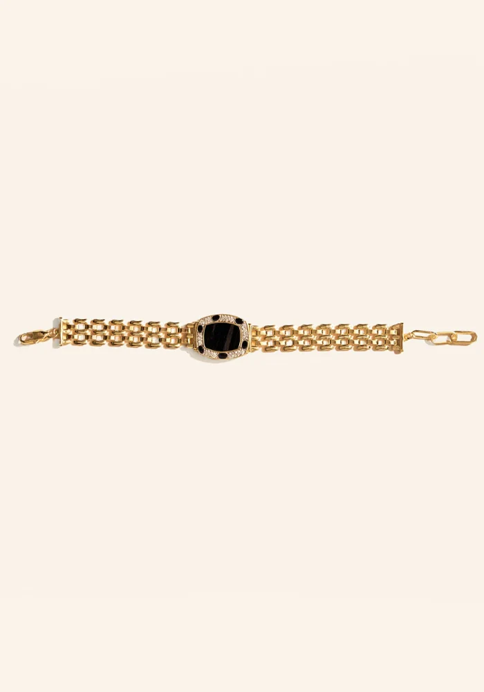 Bracelet Ranee Onyx Texturée
